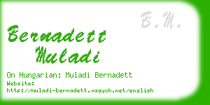 bernadett muladi business card